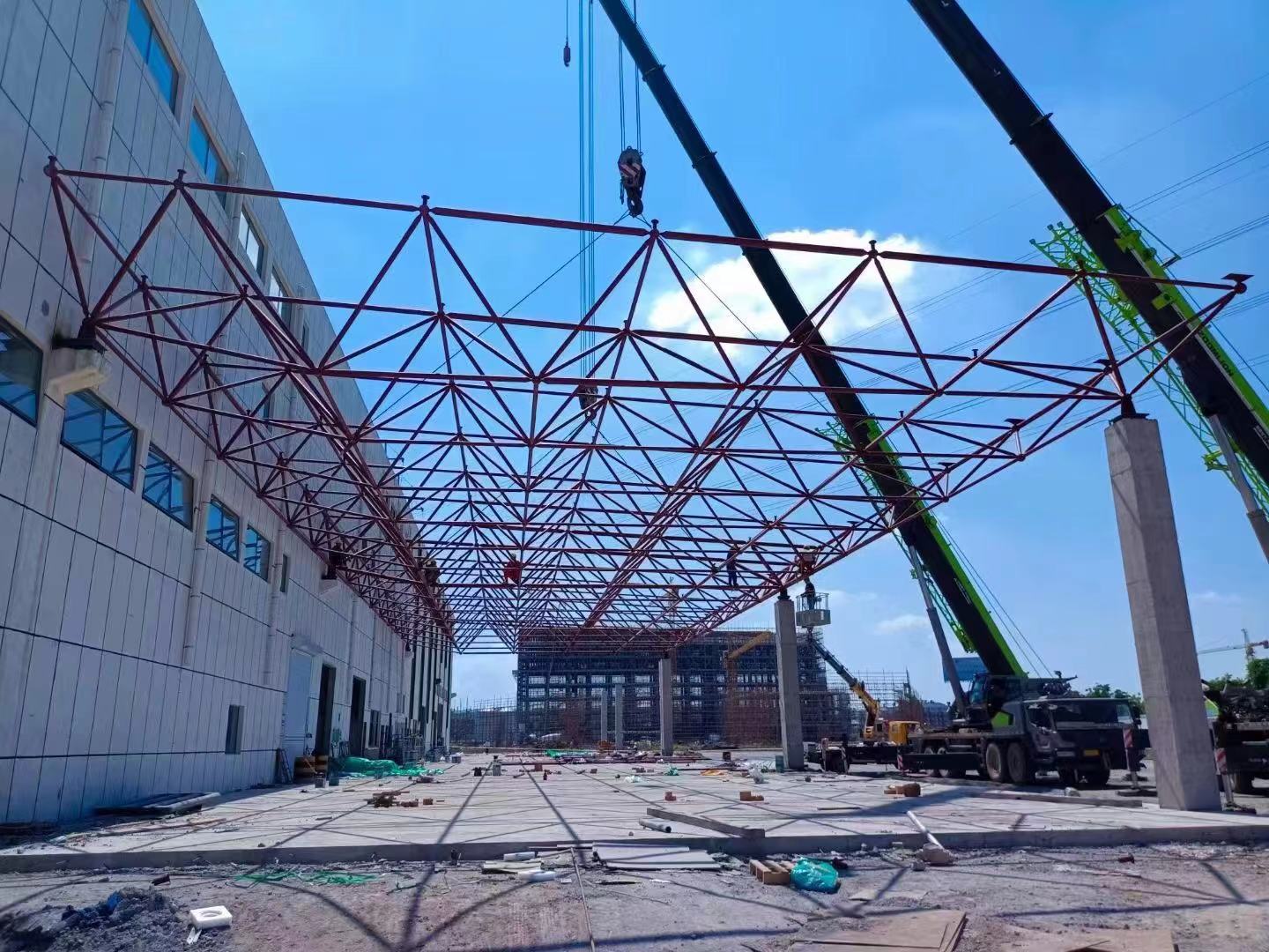 汾阳江苏宿迁国望高科纤维公司 -生活楼网架 成品库网架 立体库网架